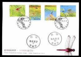 FDC Taiwan 2006 Paddy Dragonflies Stamps Dragonfly Rice Fauna Insect - FDC