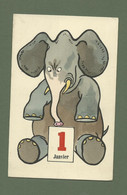 CARTE  POSTALE THEME NOUVEL AN PREMIER JANVIER BONNE ANNEE ELEPHANT H&L EDITEUR N°1286 - Nouvel An