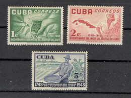 CUBA - MNH SET - AGRICULTURE, COFFEE - 1948. - Ungebraucht