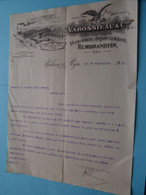 VAROSSIEAU & Cie Fabriek Van VERNISSEN, JAPANLAKKEN, REMBRANDTIN >> ALPHEN A/d RIJN () 1931 ( ORDER ) ! - Netherlands