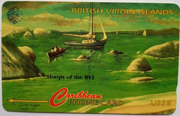 BVI Cable And Wireless US$5  218CVVA  " BVI Cultural Heritage - Sloops " - Vierges (îles)