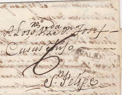 LETTRE. ESPAGNE. 18 MAYO 1820. VESPUESTA. VALENCIA. POUR SAN FELIPE. TAXE 6 - ...-1850 Prefilatelia