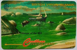 BVI Cable And Wireless US$5  193CBVG  " BVI Cultural Heritage - Sloops " - Isole Vergini