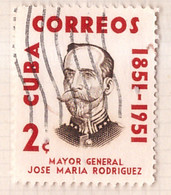 PIA- CUBA - 1954 : Centenario Della Nascita Del Generale Josè Maria Rodriguez - (Yv  412) - Used Stamps