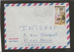 LETTRE 200 FRS GENERAL CHARLES DE GAULLE OBLITERATION 15/04/1991 OUAGADOUGOU CNT - Burkina Faso (1984-...)