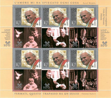 Vatican 2020 . Pope John Paull II ( Joint Issue Poland ) . M/S Of 6 +  6 Labels - Ungebraucht