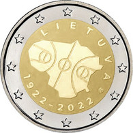 LITUANIA 2€ BIMETALICA 2.022 SC/UNC "100 Años De Baloncesto En Lituania" T-DL-12.972 - Lithuania