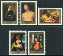 SOVIET UNION 1982 Italian Paintings In The Hermitage MNH / **.  Michel 5229-33 - Ungebraucht