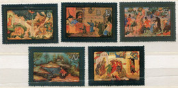 SOVIET UNION 1982 Lacquer Paintings MNH / **.  Michel 5194-98 - Ongebruikt