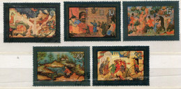 SOVIET UNION 1982 Lacquer Paintings Used.  Michel 5194-98 - Gebruikt