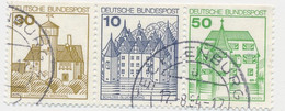 CHATEAUX 1977 - TRYPTIQUE - YT 496 + 498 + 574 - Gebraucht