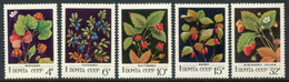 SOVIET UNION 1982 Wild Berries MNH / **.  Michel 5155-59 - Nuevos