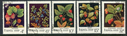 SOVIET UNION 1982 Wild Berries Used.  Michel 5155-59 - Usados