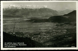 St Anton Blick Auf Altstätten Rheinebene Und Vorarlberge 1963 Foto Gross - St. Anton