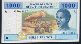 C.A.S. GABON  P407Ad2 1000 FRANCS ND Sign.13 COMPOSITE (EVER FIT) S/n Starts With 9 New Variety 2022 ??  AU-UNC. - Stati Centrafricani