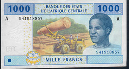 C.A.S. GABON  P407Ad2 1000 FRANCS ND Sign.13 COMPOSITE (EVER FIT) S/n Starts With 9 New Variety 2022 ??  XF - États D'Afrique Centrale