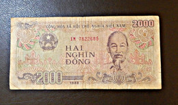 A4 VIET-NAM  BILLETS DU MONDE WORLD BANKNOTES  2000 DONG 1988 - Viêt-Nam