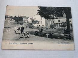 CP Carte Postale Ancienne Saint-Léger Entrée Du Village  Virton 1908 éditions Victor Caën Arlon - Saint-Leger