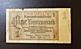 A4 ALLEMAGNE  BILLETS DU MONDE WORLD BANKNOTES  1 RENTENMARK 1937 - 1 Rentenmark