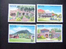 NEVIS 1985 TURISMO GRANDES HOTELES DE LA ISLA YVERT 247 / 250 ** MNH - St.Kitts And Nevis ( 1983-...)