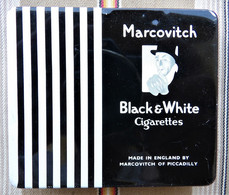 Boite A Cigarettes MARCOVITCH OF PICCADILLY  Black & White WW2 NAAFI STORE FOR H.M. FORCES - Etuis à Cigarettes Vides