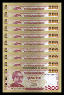 Bangladesh Lot 10 Banknotes 200 Taka Commemorative 2020 Pick 67 SC UNC - Bangladesh