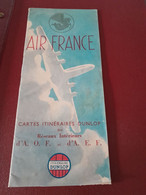 N°6 CARTE AIR FRANCE ITINERAIRE DUNLOP - Mappe/Atlanti