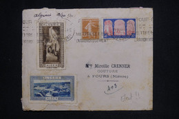 FRANCE / ALGÉRIE - Vignettes D'Algérie Sur Enveloppe De Paris Pour Fours, Dans L'état - L 126954 - Cartas & Documentos