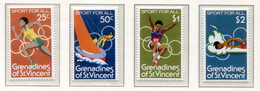 ST.VINCENT / GRENADINEN 193-196 Mnh, Olympia, Olympics, Segeln, Sailing, Weitsprung, Long Jump. Schwimmen, Swimming - St.Vincent & Grenadines