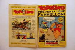 Topolino Presenta I Due Fannulloni Walt Disney Mondadori Albo N. 8 1935 - Other & Unclassified