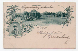 Russia. Kyrgyzstan. Astrakhan. Kyrgyz Village Aul. Yurts. Types. Souvenir Postcard. - Kyrgyzstan