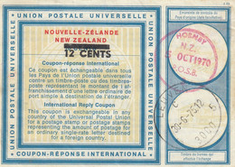 COUPON REPONSE INTERNATIONAL. INTERNATIONAL REPLY COUPON. NOUVELLE-ZELAND. 12 CENTS/18C. HORNBY - Interi Postali