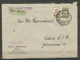 RUSSLAND RUSSIA 1938 Air Mail Cover From MOSCOW To Liberec Czechoslowakia - Cartas & Documentos