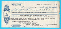 NATIONAL BANK OF NEW YORK Old Bill Of Exchange BALBOA (1933) * Ship GUNDULIC At PANAMA CANAL * Yugoslav Lloyd * Check RR - Panama