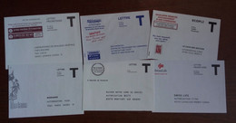 ENTIERS POSTAUX, ENVELOPPES RÉPONSE T, LOT DE 6 TOUTES DIFFÉRENTES - Cartes/Enveloppes Réponse T