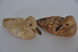 LOT DE 2 CANARDS En PAILLE - Birds - Ducks