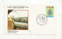 FDC , Premier Jour, ECUADOR, QUITO , 1985, Visita Pastorale Di Giovanni Paolo II - Ecuador