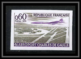 France N°1787 Aéroport Charles De Gaulle Concorde Avion Plane Cote 100 Non Dentelé ** MNH (Imperf) - Zonder Classificatie