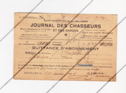 Carte De Membre - Au "Journal Des Chasseurs Et Des Gardes "1921 - Timbres, (B311 ) - Mitgliedskarten