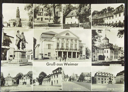 DDR: AK Gruß Aus Weimar (11 Ansichten) Mit 10 Pfg 5-Jahrplan Vom 11.8.60 Aus WEIMAR Knr: 578 - Lutherstadt Eisleben