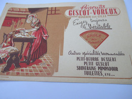 Buvard Publicitaire/Biscuits GESLOT-VOREUX/ Ronchin Les LILLE/Sablé Des Flandres/ Efgé/Vers 1950-1960         BUV634 - Sucreries & Gâteaux