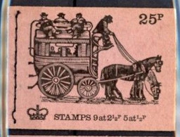 REINO UNIDO CARNET BOOKLET OMNIBUS 1850 CABALLO HORSE TRANSPORTE ISSUE FEBRUARY 1971 - Diligences