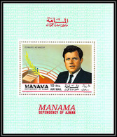 Manama - 5036/ N°203 A  Kennedy 1969 Neuf ** MNH Deluxe Miniature Sheet - Manama