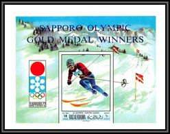 Ras Al Khaima - 549a/ N°99 B Jeux Olympiques (olympic Games) Sapporo Japan 1972 Neuf ** MNH Overprint Non Dentelé Imperf - Ra's Al-Chaima