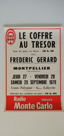 Le Coffre Au Trésor Frédéric Gérard Radio Monte-Carlo G.O. 1400m Montpellier 1979 ADD Conseil - Posters