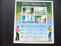 NEVIS 1983 NAVIDAD NOËL HOJA BLOQUE 136x144 YVERT BLOC 4 ** MNH - St.Kitts And Nevis ( 1983-...)