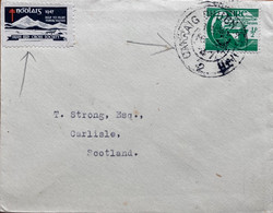 IRELAND 1947, VIGNETTE SEAL, IRISH RED CROSS SOCIETY, FIGHT TB, CARRAIG CITY CANCEL USED COVER TO SCOTLAND. - Storia Postale