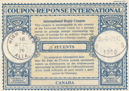 COUPON REPONSE INTERNATIONAL. INTERNATIONAL REPLY COUPON. CANADA. 15/12 CENTS. HIGH RIVER - Otros & Sin Clasificación