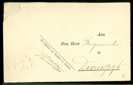 BRIEF Met VONNIS RECHTBANK ARNHEM Uit 1866 Aan De BURGEMEESTER Te DOORNSPIJK (12.158a) - Cartas