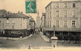 Romans Sur Isère  Rue  Jacquemart + Cafés Germain Et Chosson - Romans Sur Isere